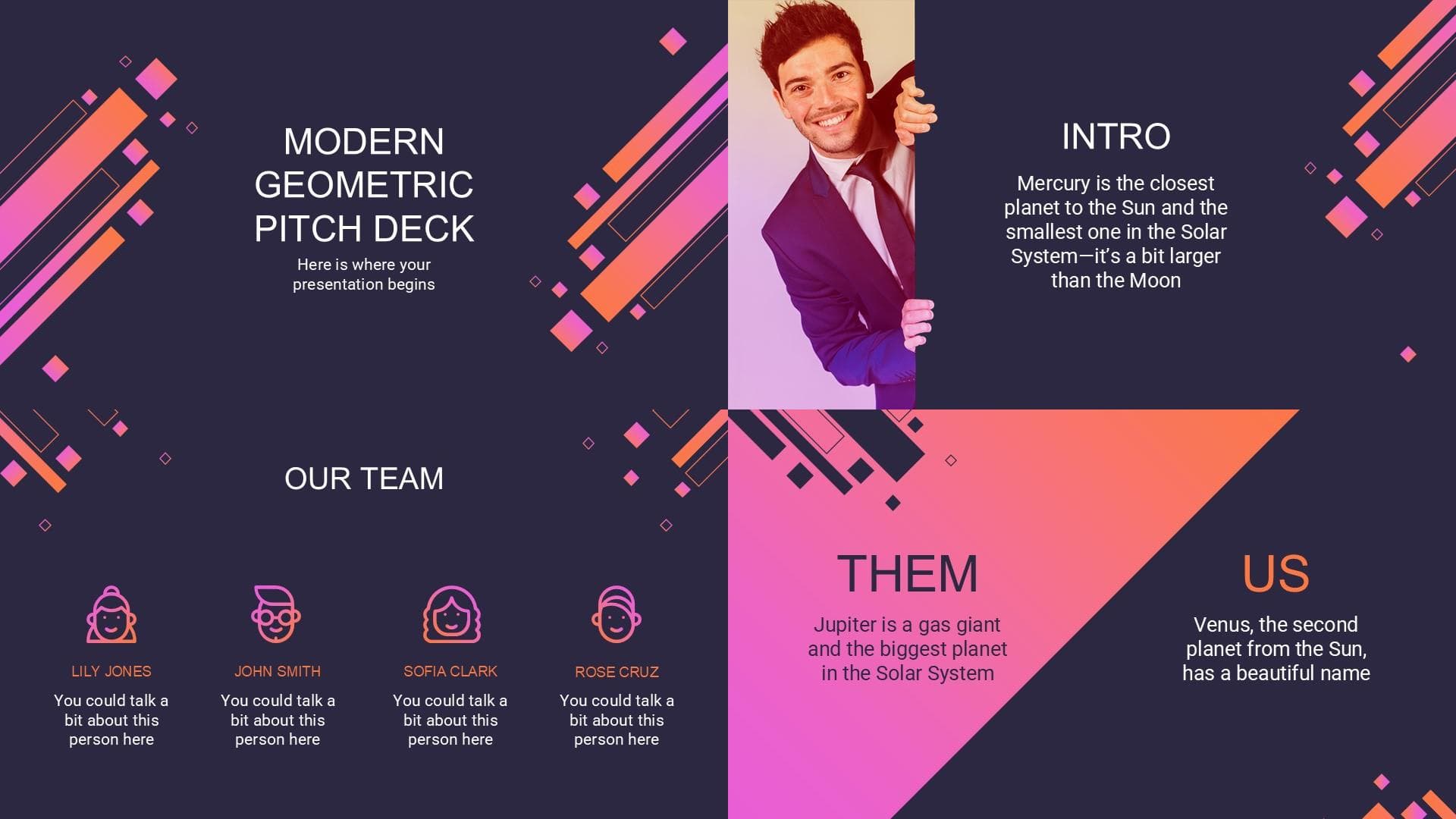 Company Profile Geometric Deck Preview 1