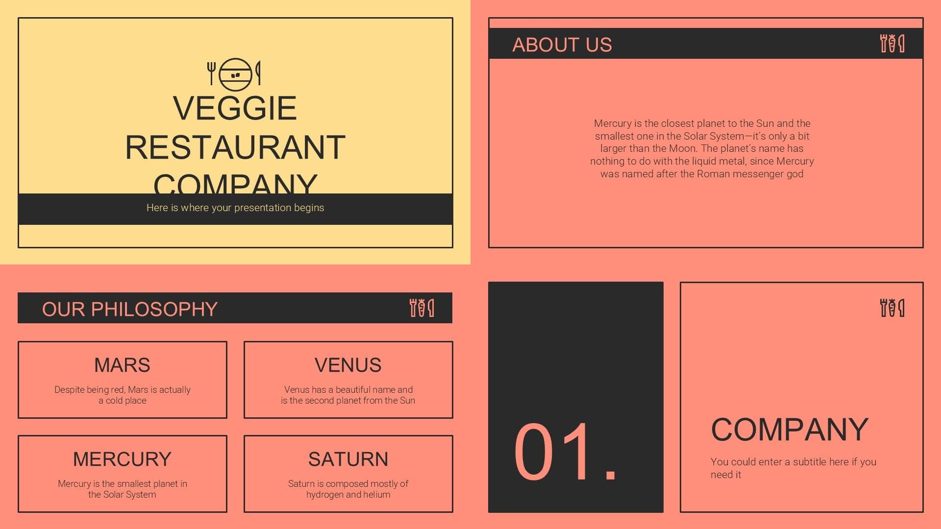 Company Profile Veggie Restaurant Preview 1